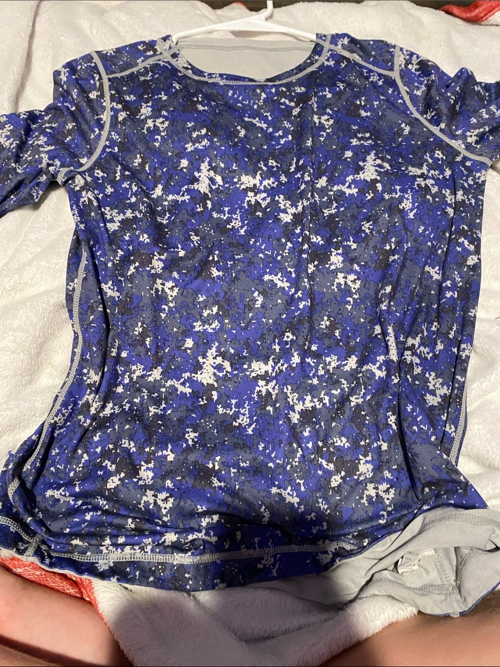 Magellan Outdoors Blue Camo Long-Sleeve Performance Tee #1